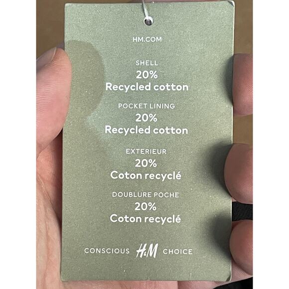 H&M Shorts Mens Small Black Relaxed Fit Corduroy Elastic Waist Belted Pockets - Picture 13 of 13